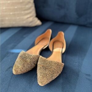 The d'Orsay Flat in Dotted Calf Hair